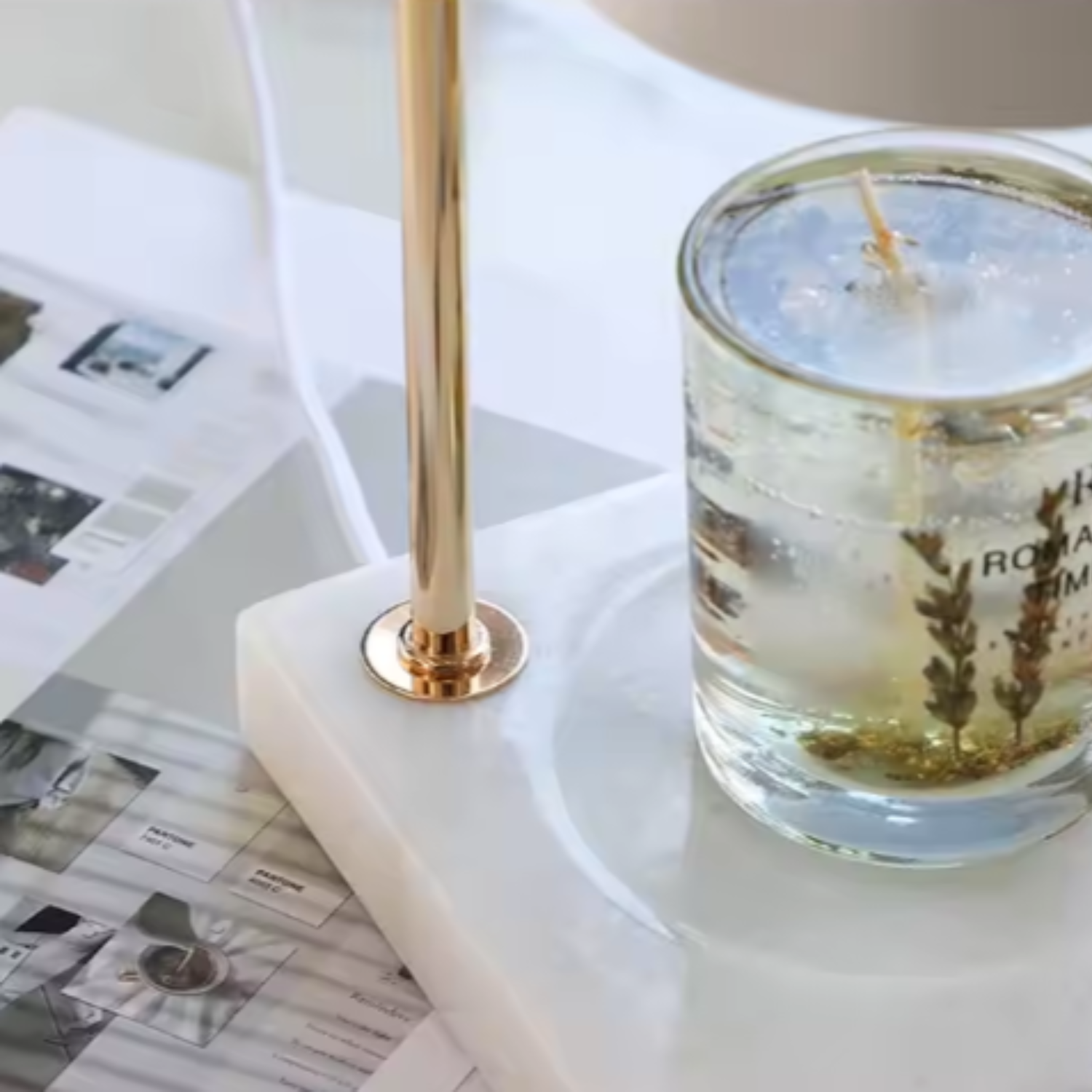 Serenity – White Marble Nordic Table Lamp - Cendre Home