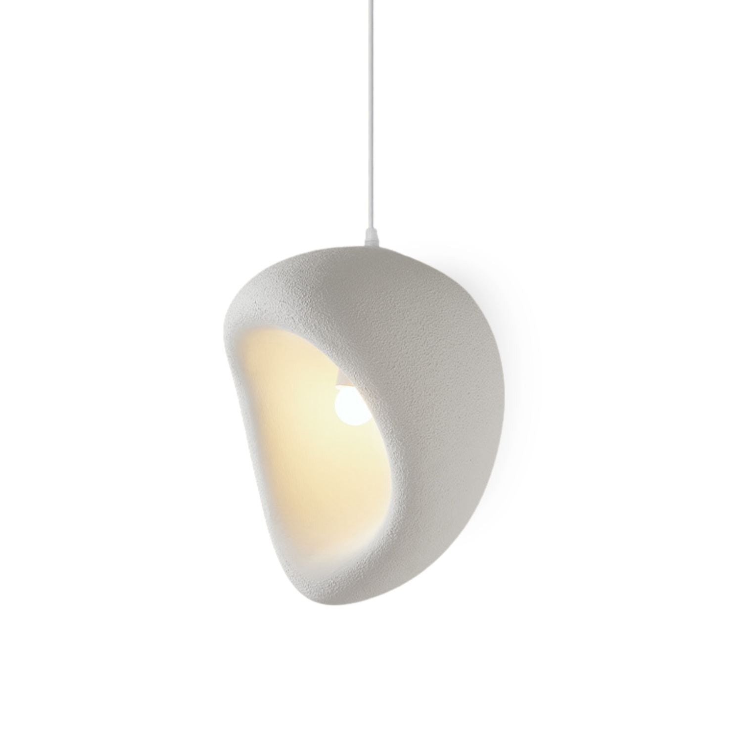 Ovo – Cream Beige Japandi Pendant Hanging Lamp 150cm - Cendre Home