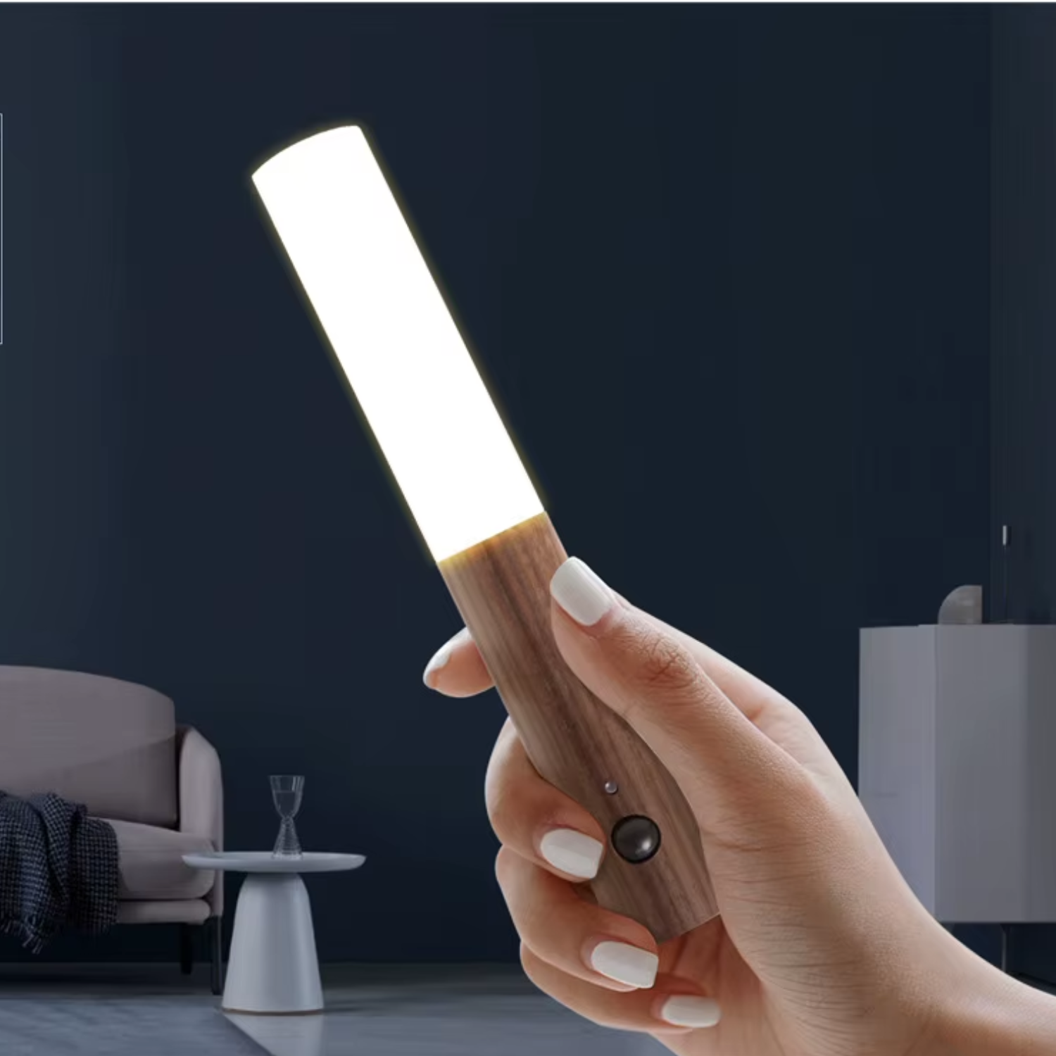 Glow – Natural Wood & Frosted Glass Portable Night Light - Cendre Home