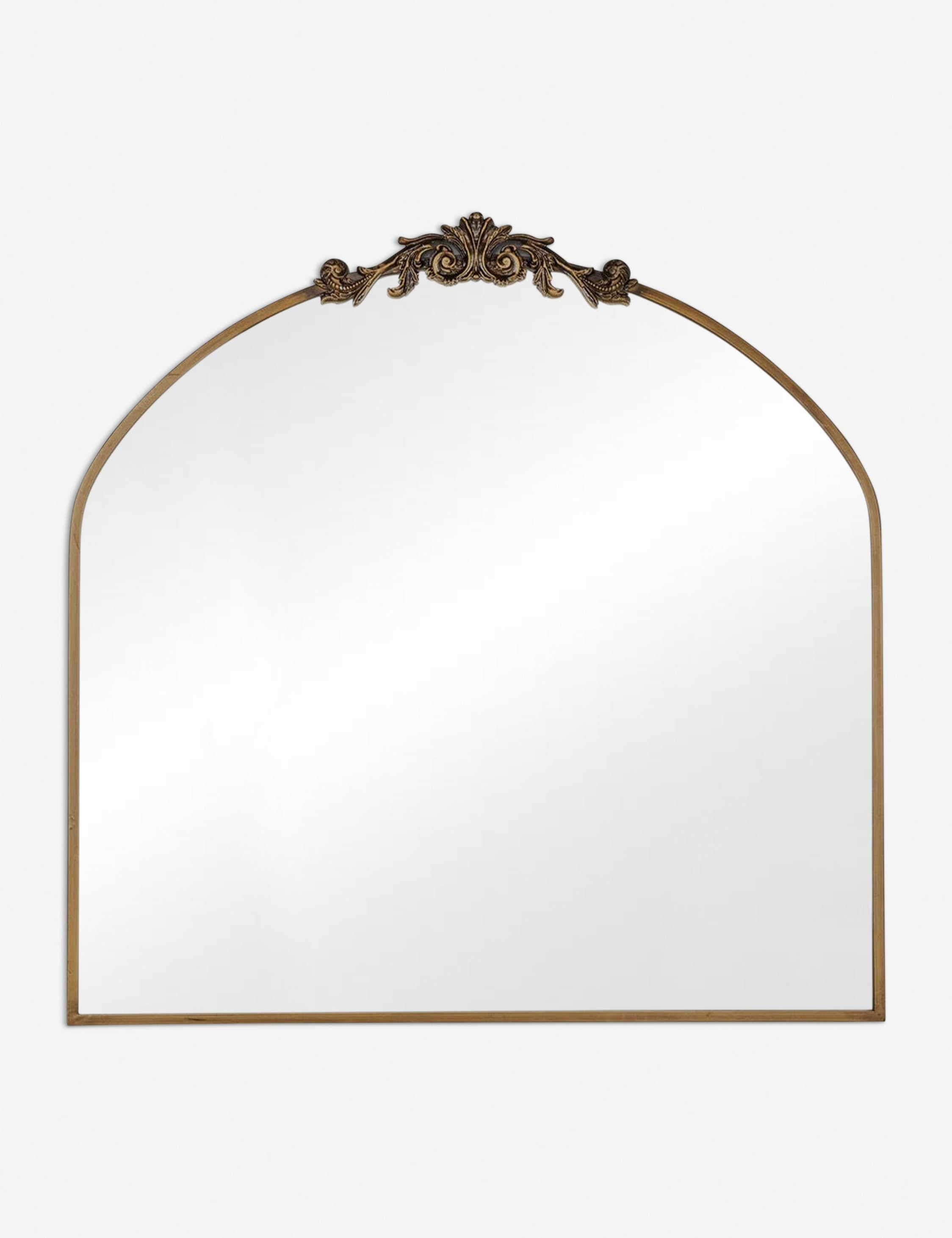 Tulca Curved Wall Mirror | Vintage Scroll Metal Frame
