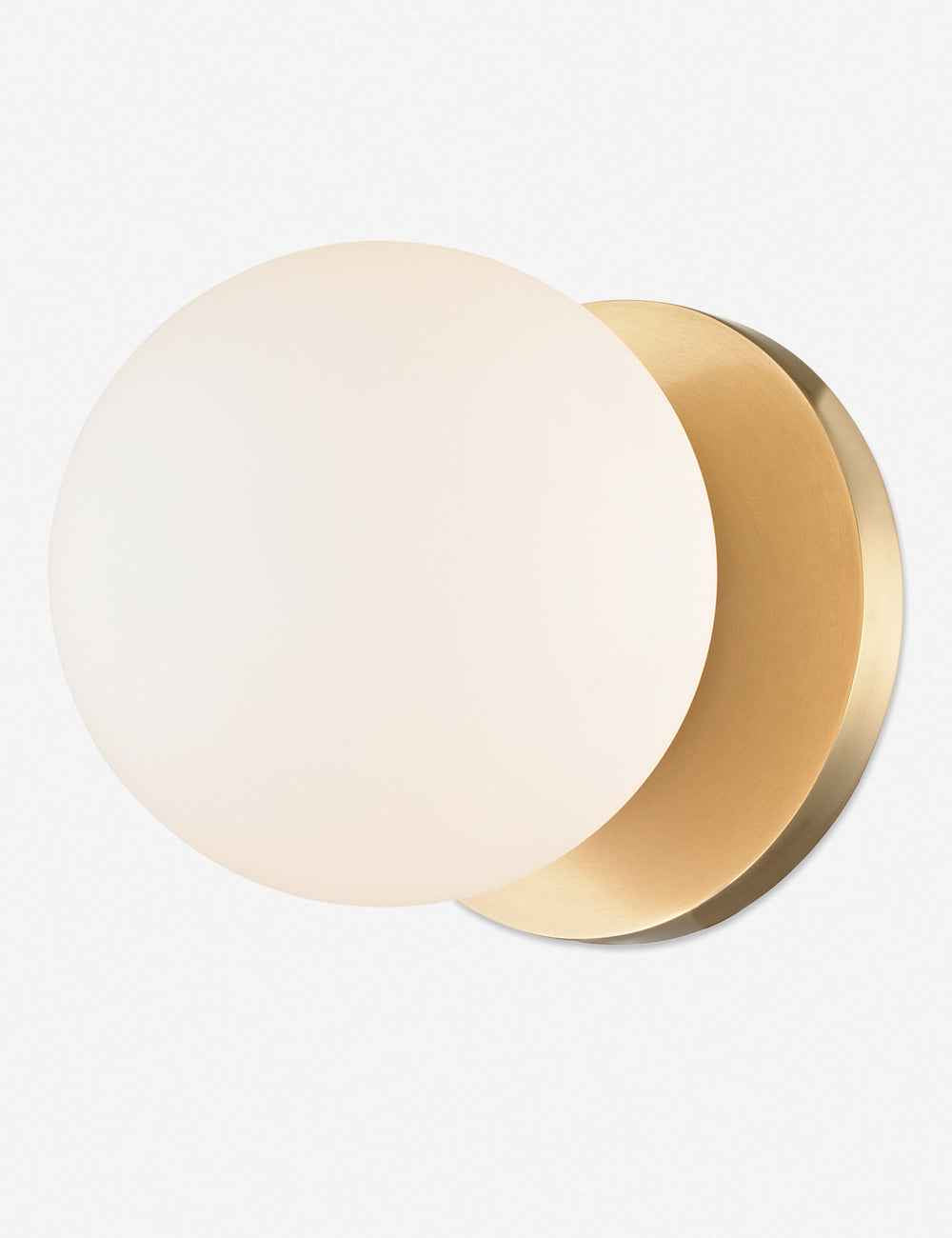 Bela Wall Sconce | Opal Glass Shade, Polished Base