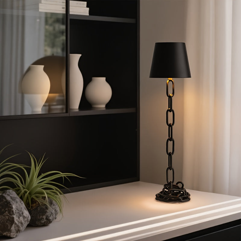 Brix Table Lamp | Rechargeable Touch LED, Matte Black Finish