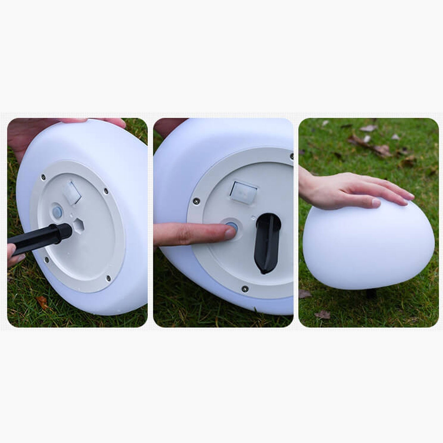 Waterproof Solar-Powered PE Spherical LED Outdoor Lawn Light