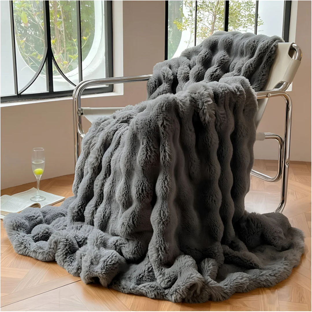 Milo Luxe Fleece Plaid | Hoogwaardige Polyester met Kunstbont