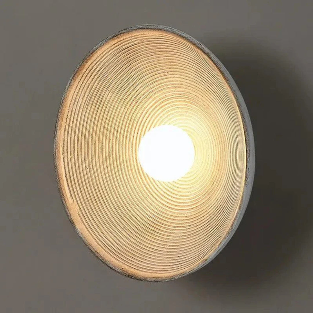 Enso Wall Lamp | Textured Pasta Resin, Japandi Design
