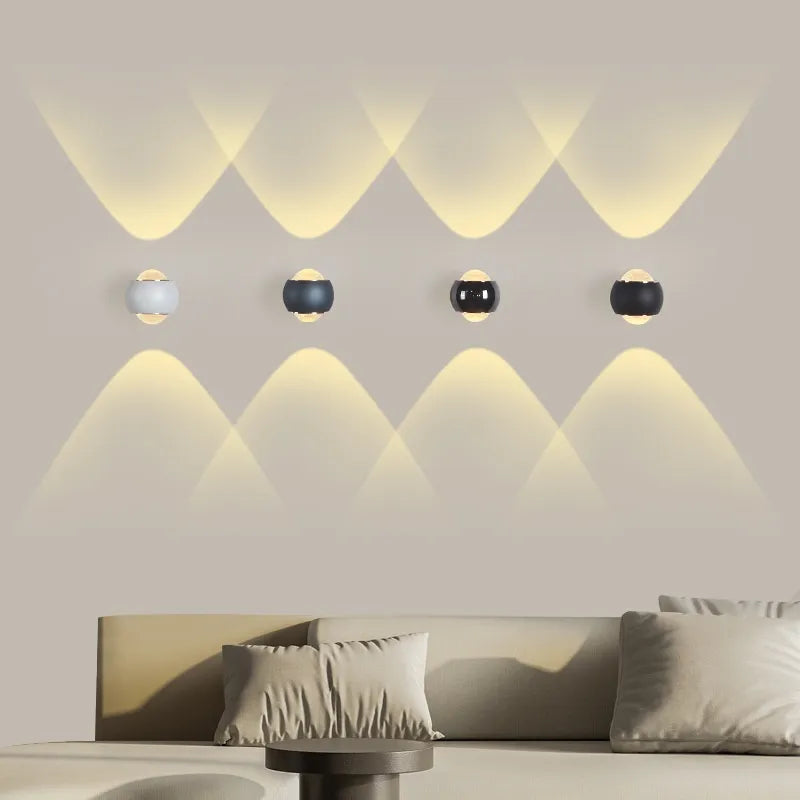 Cino Wandlamp | Metaal met Kristalglas, Up & Down Licht