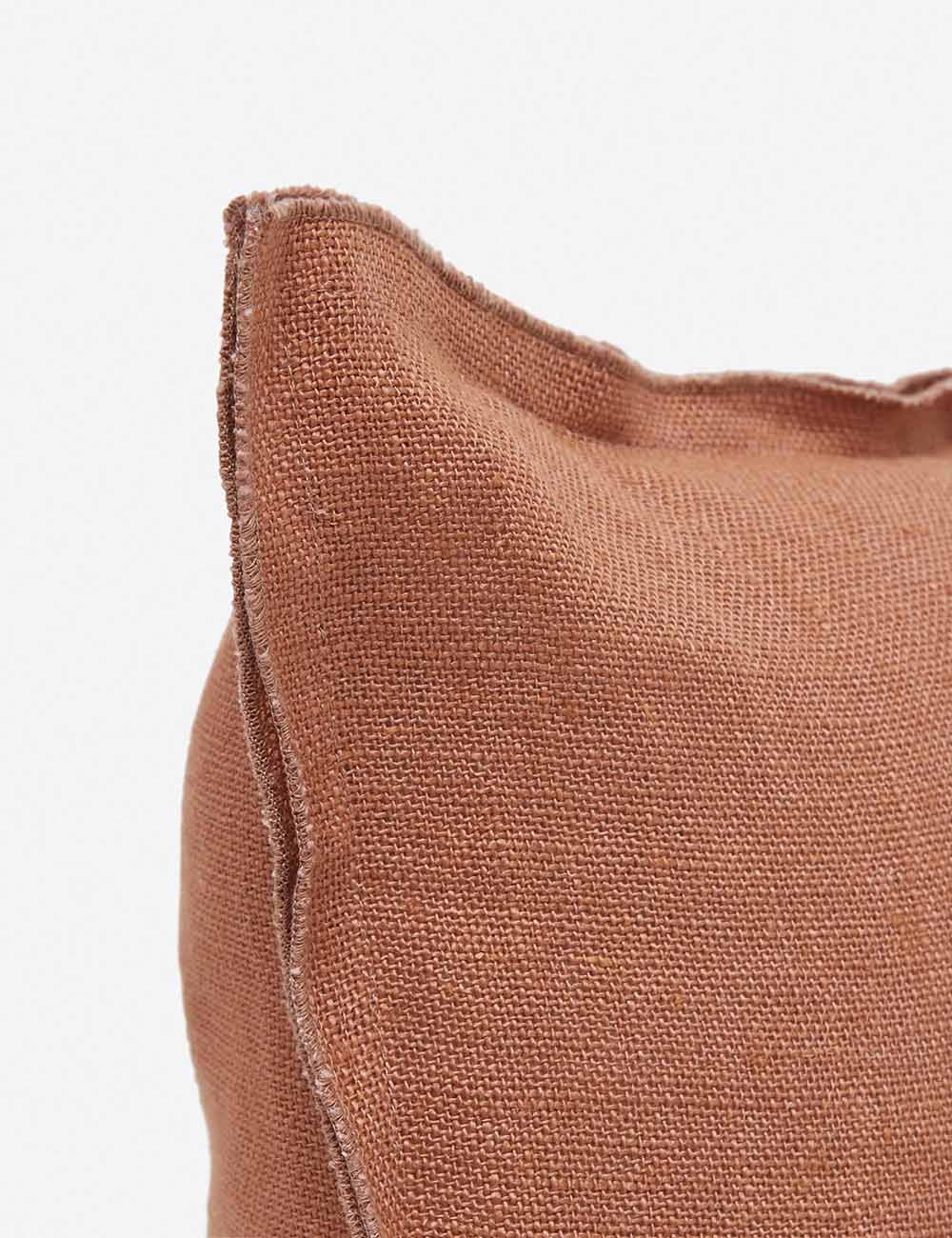 Luna Linen Lumbar Pillow | Superior-Quality Flax, Tonal Stitch Detail