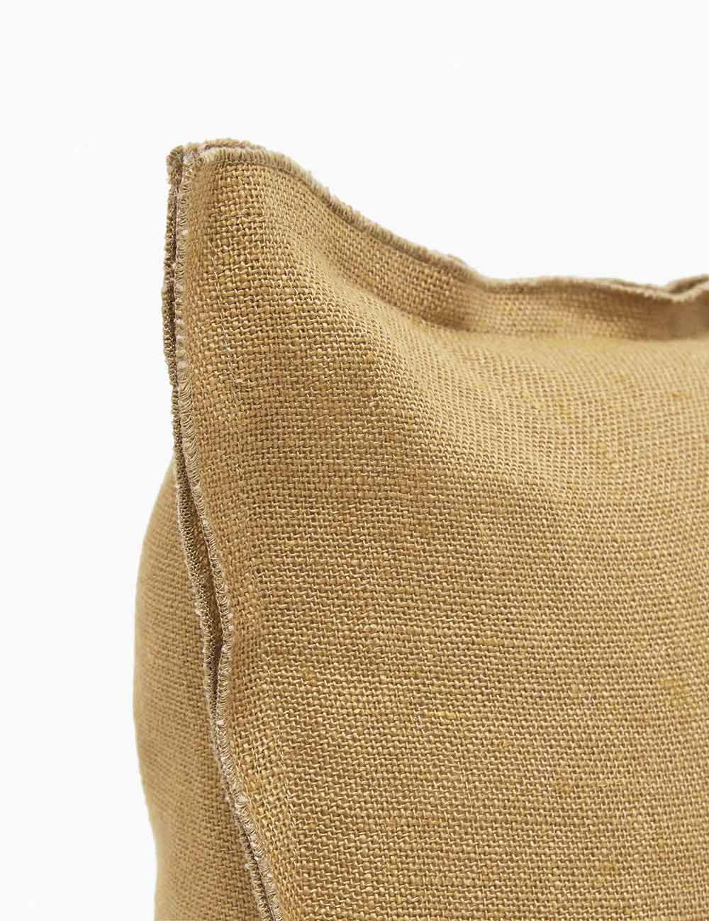 Luna Linen Lumbar Pillow | Superior-Quality Flax, Tonal Stitch Detail