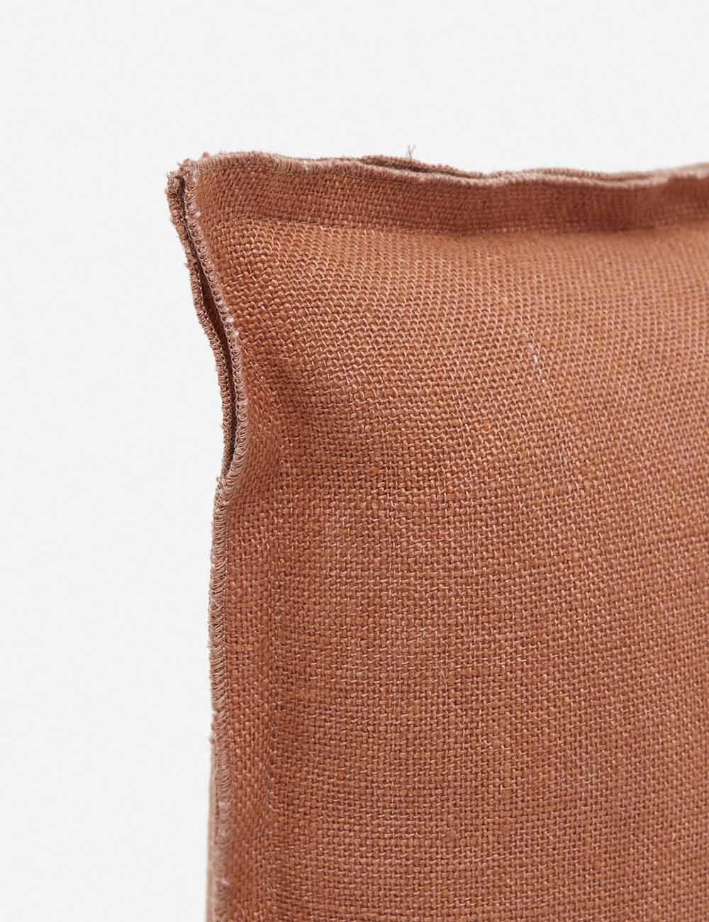 Luna Linen Lumbar Pillow | Superior Long Fiber Flax, Tonal Stitch Detail