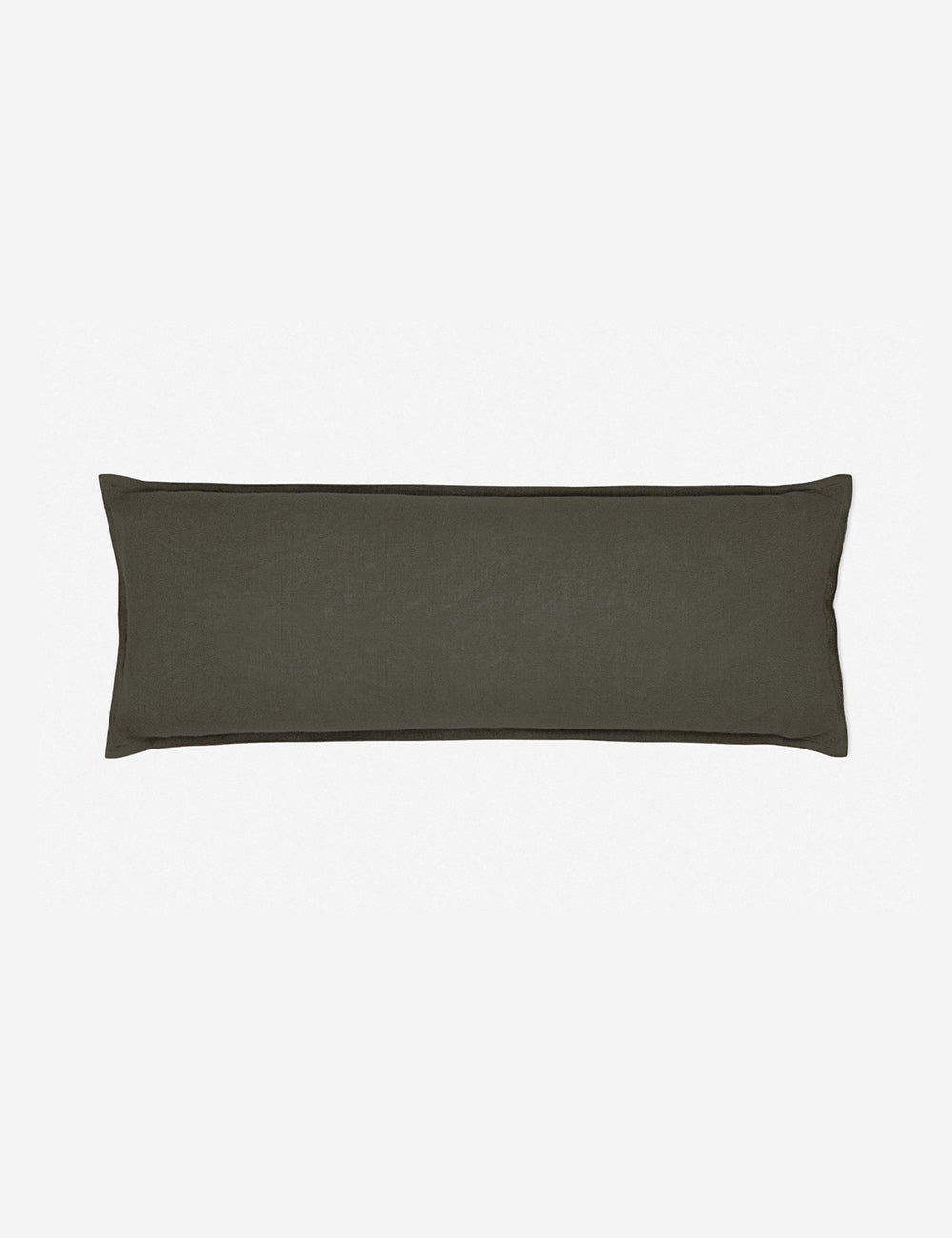 Luna Linen Lumbar Pillow | Superior-Quality Flax, Tonal Stitch Detail