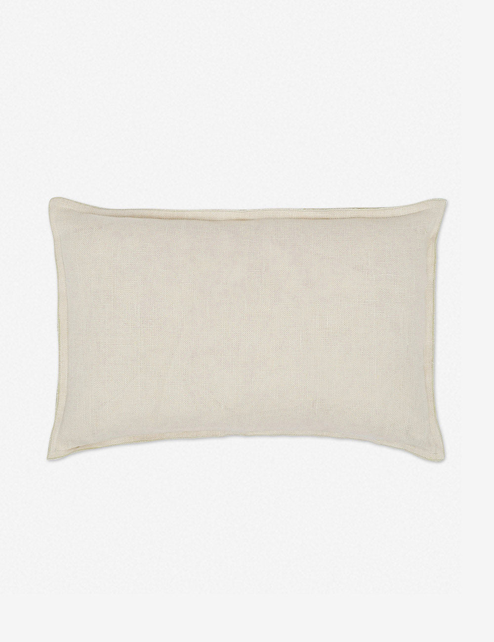 Luna Linen Lumbar Pillow | Superior-Quality Flax, Tonal Stitch Detail