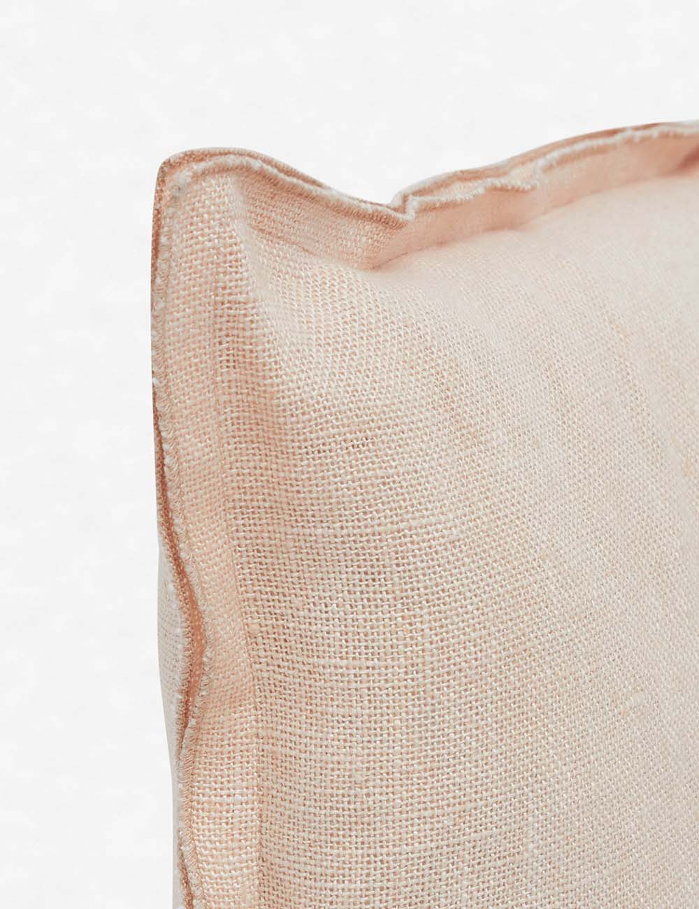 Luna Linen Lumbar Pillow | Superior Long Fiber Flax, Tonal Stitch Detail