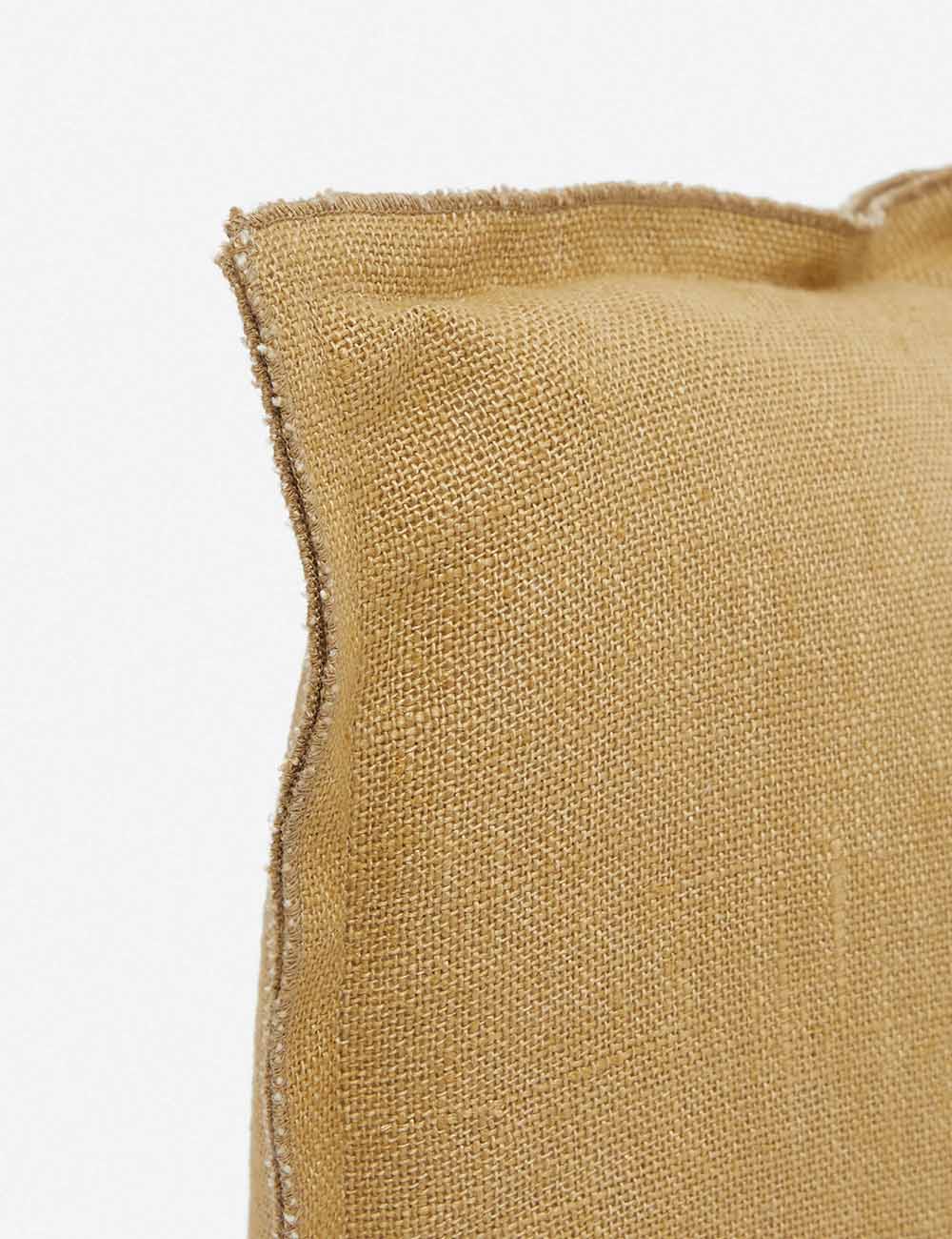 Luna Linen Lumbar Pillow | Superior Long Fiber Flax, Tonal Stitch Detail