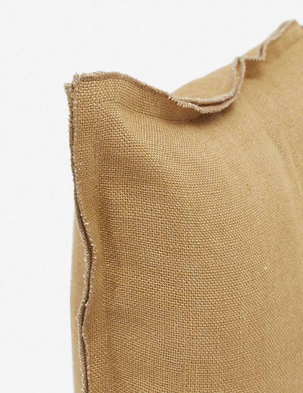 Luna Linen Lumbar Pillow | Superior-Quality Flax, Tonal Stitch Detail