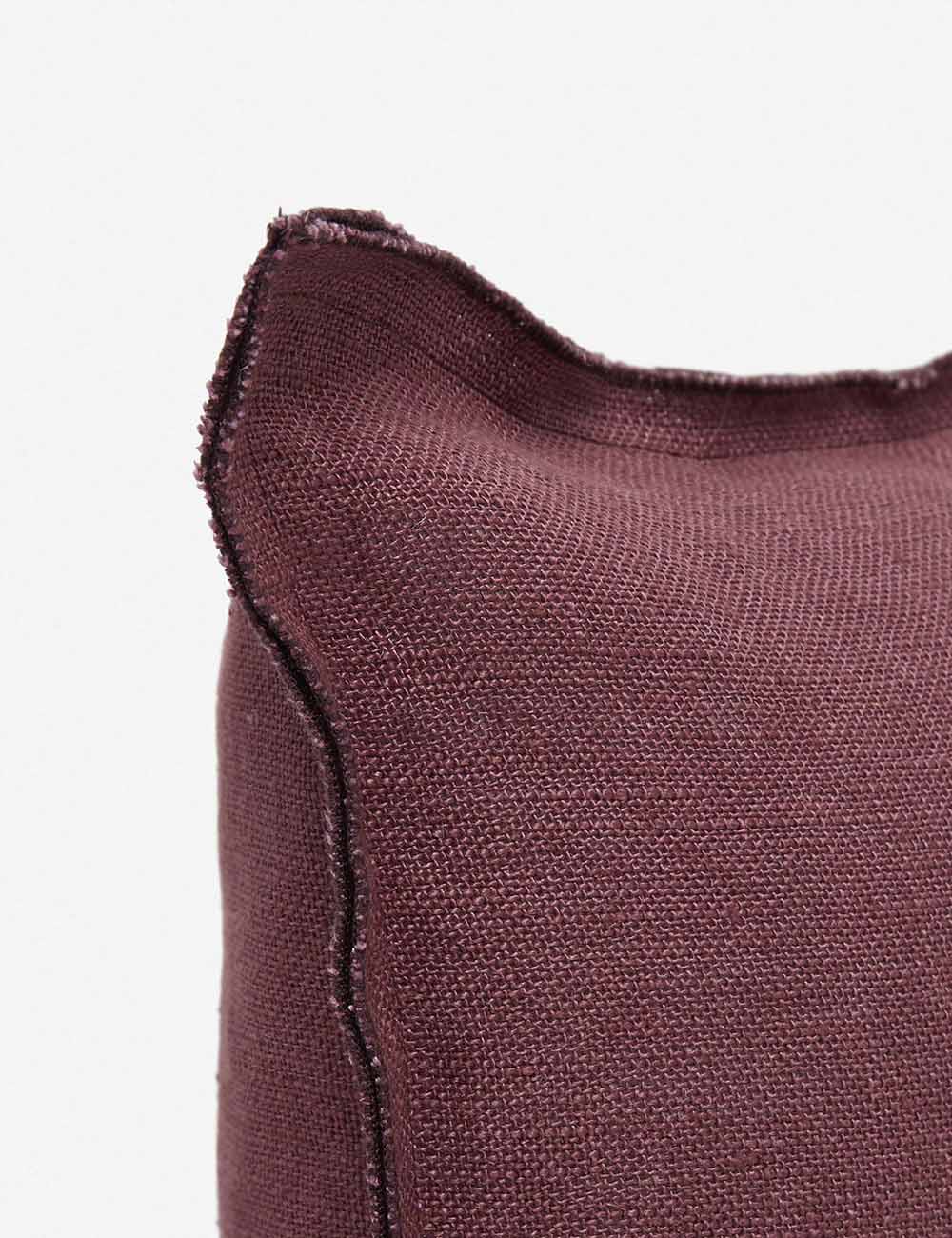 Luna Linen Lumbar Pillow | Superior Long Fiber Flax, Tonal Stitch Detail
