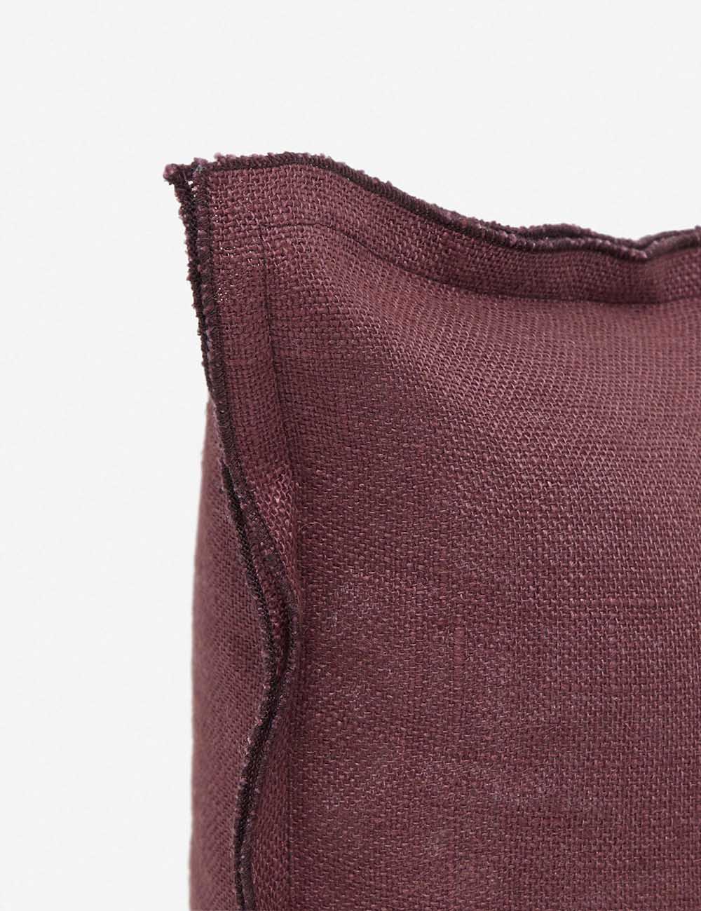 Luna Linen Lumbar Pillow | Superior-Quality Flax, Tonal Stitch Detail