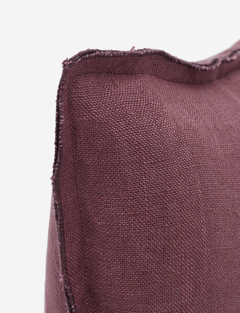 Luna Linen Lumbar Pillow | Superior Long Fiber Flax, Tonal Stitch Detail