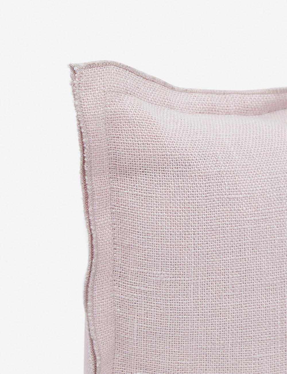 Luna Linen Lumbar Pillow | Superior-Quality Flax, Tonal Stitch Detail