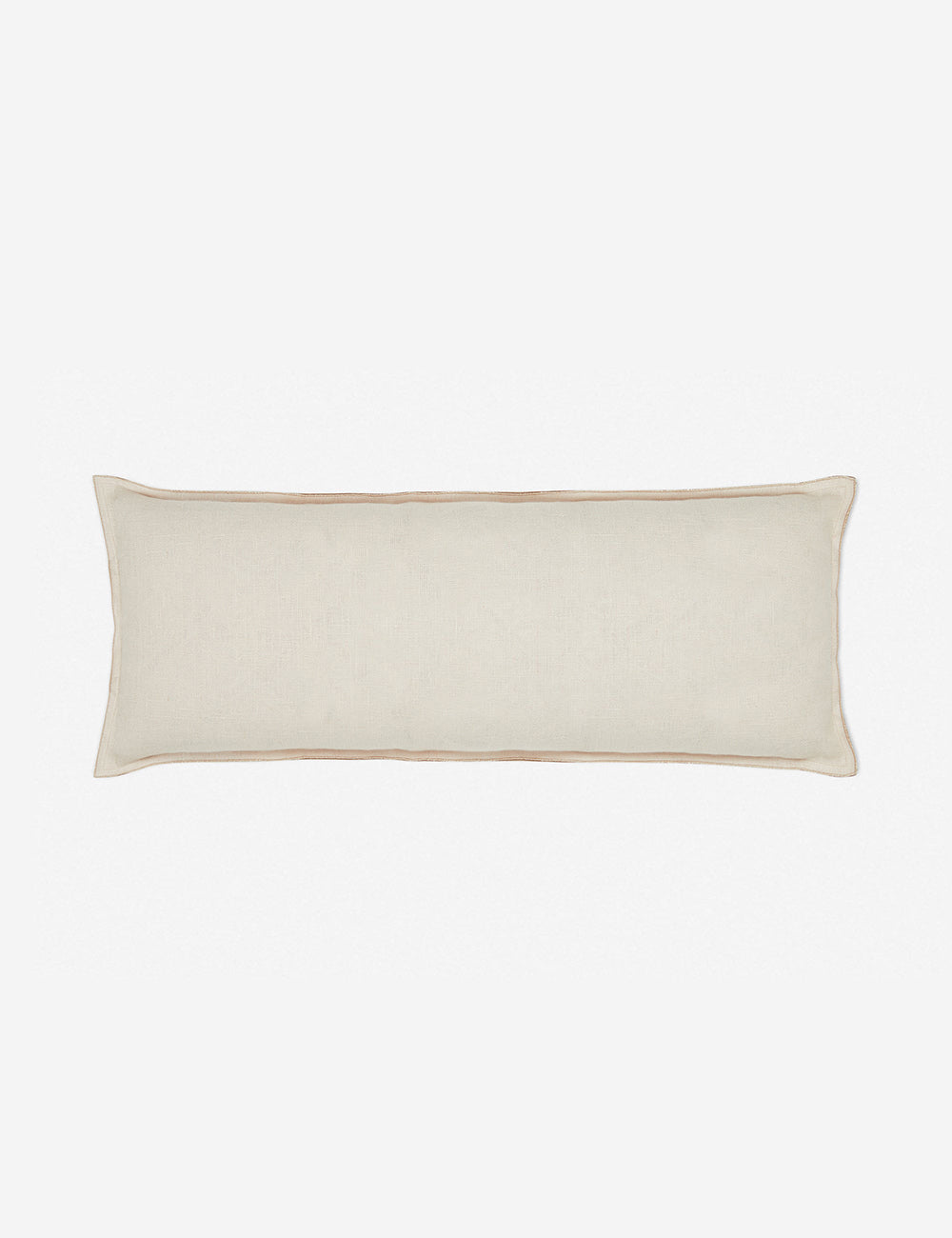 Luna Linen Lumbar Pillow | Superior-Quality Flax, Tonal Stitch Detail