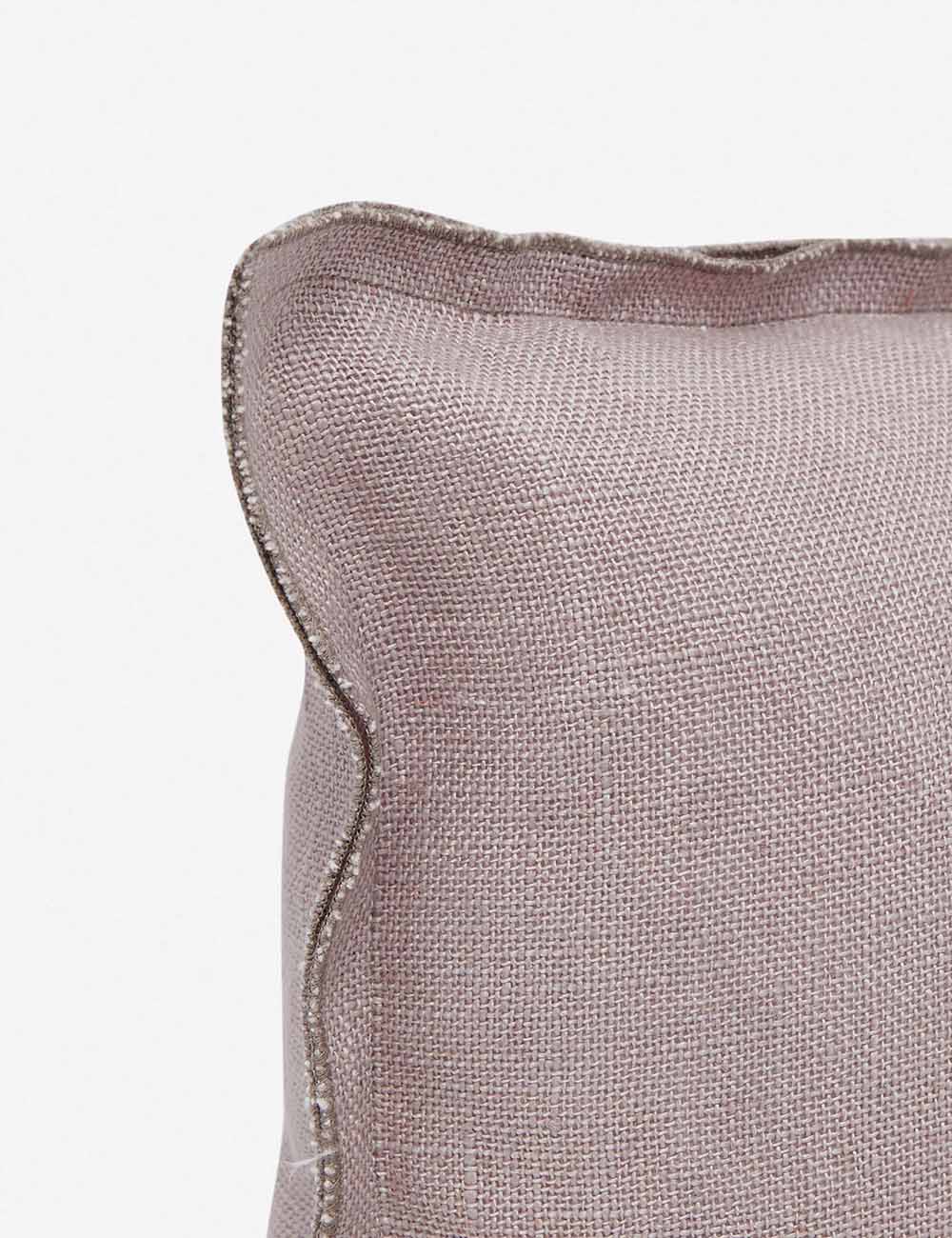 Luna Linen Lumbar Pillow | Superior Long Fiber Flax, Tonal Stitch Detail