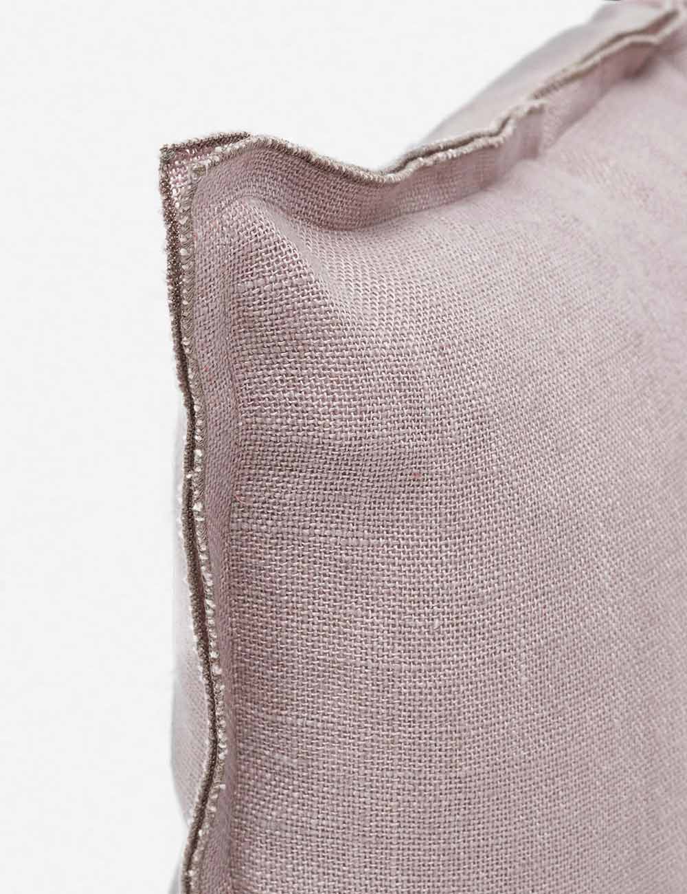 Luna Linen Lumbar Pillow | Superior-Quality Flax, Tonal Stitch Detail