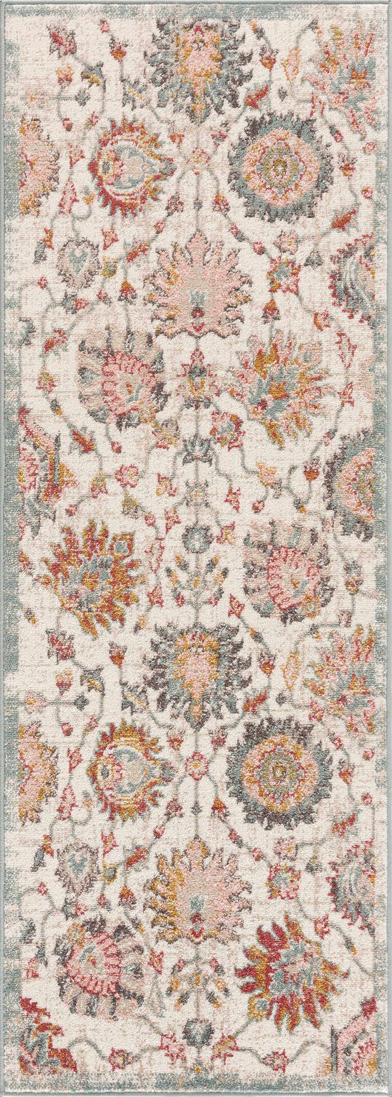 Bello Twilight Floral Area Rug  Medium Pile, Machine Woven