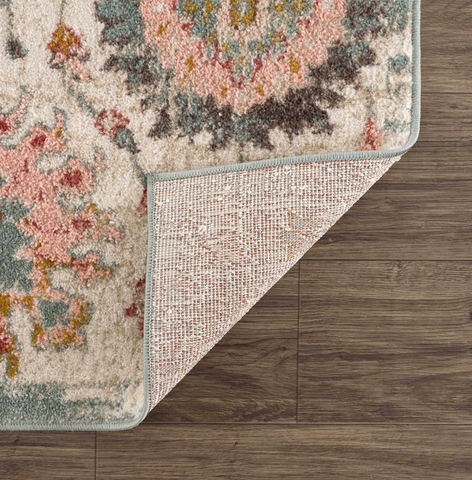 Bello Twilight Floral Area Rug  Medium Pile, Machine Woven