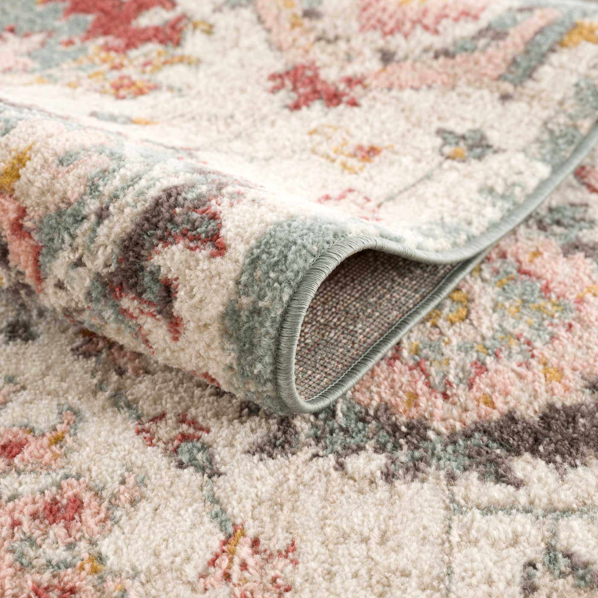 Bello Twilight Floral Area Rug  Medium Pile, Machine Woven