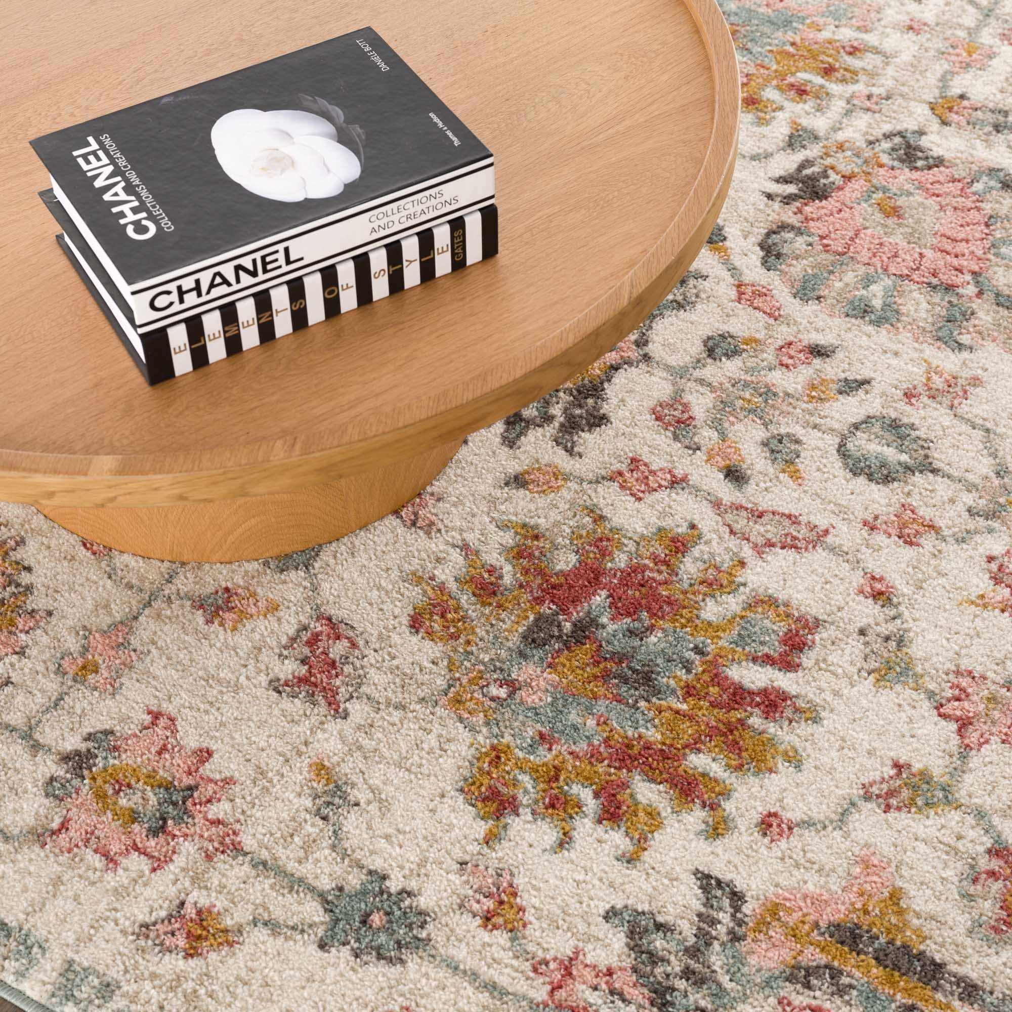 Bello Twilight Floral Area Rug  Medium Pile, Machine Woven