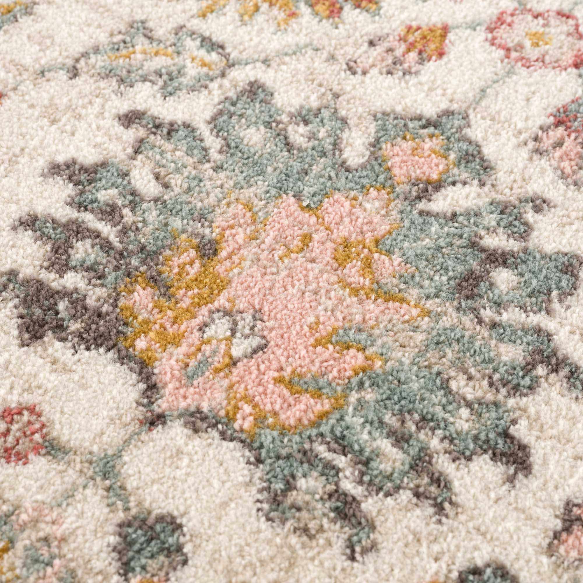 Bello Twilight Floral Area Rug  Medium Pile, Machine Woven