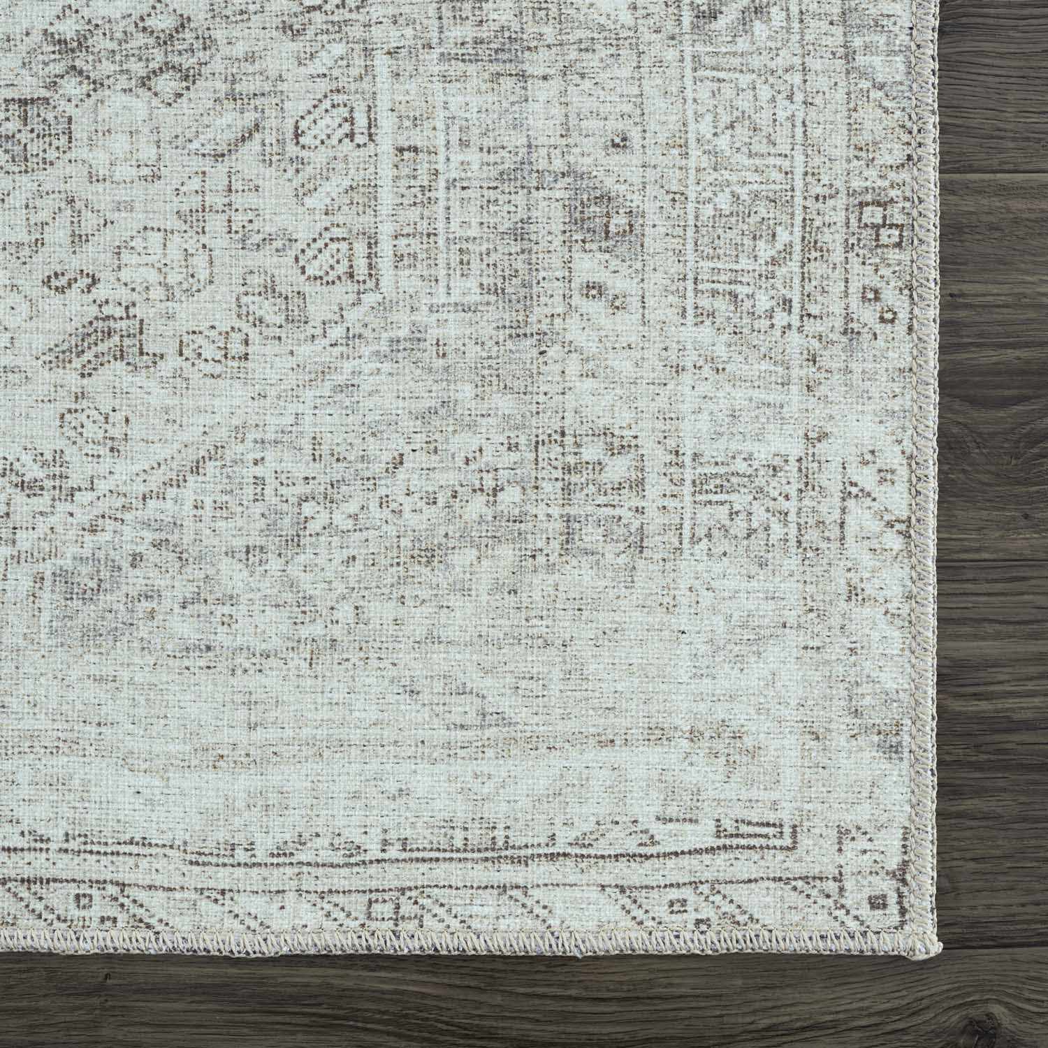 Bela Washable Rug  Machine Woven  Cream and Sage Design
