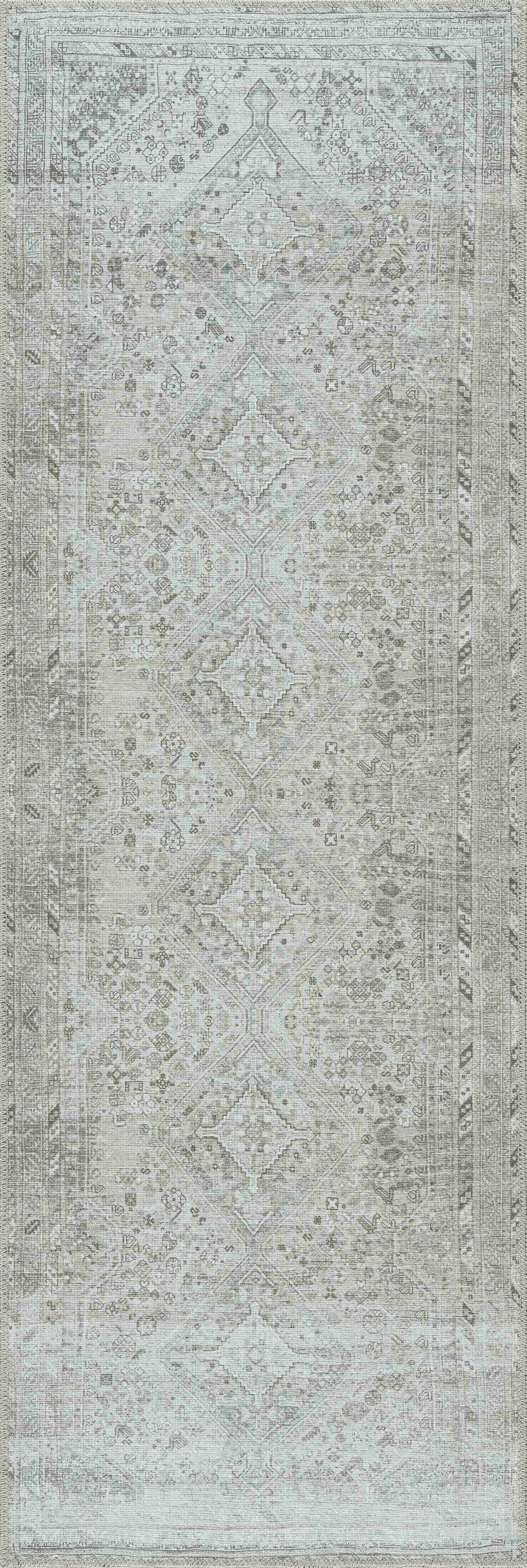 Bela Washable Rug  Machine Woven  Cream and Sage Design
