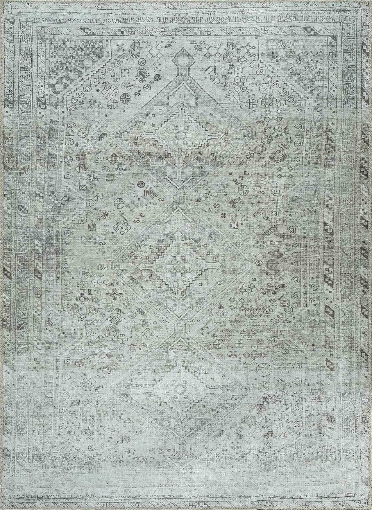 Bela Washable Rug  Machine Woven  Cream and Sage Design