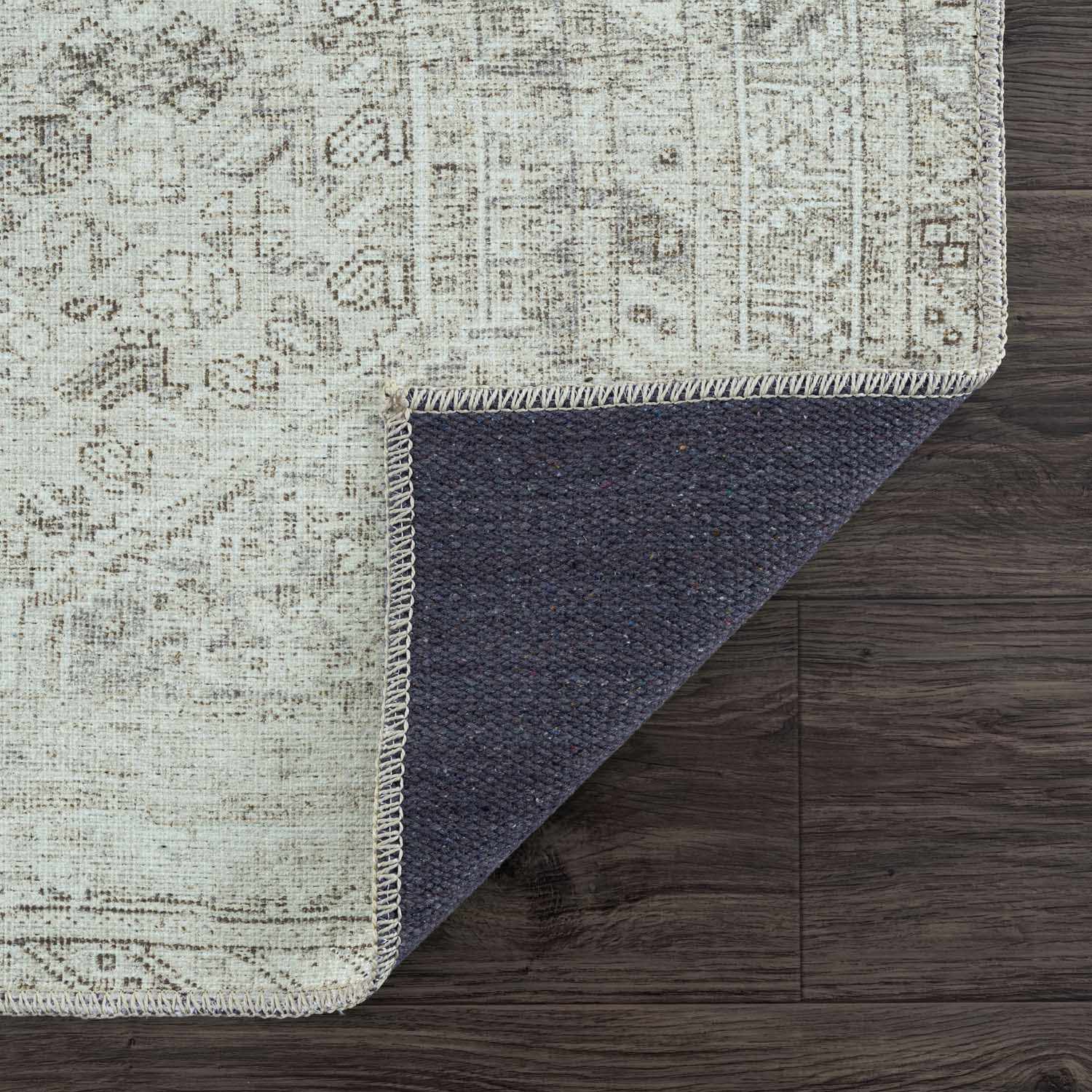 Bela Washable Rug  Machine Woven  Cream and Sage Design