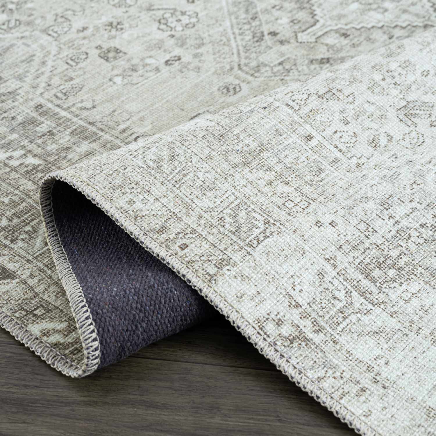 Bela Washable Rug  Machine Woven  Cream and Sage Design