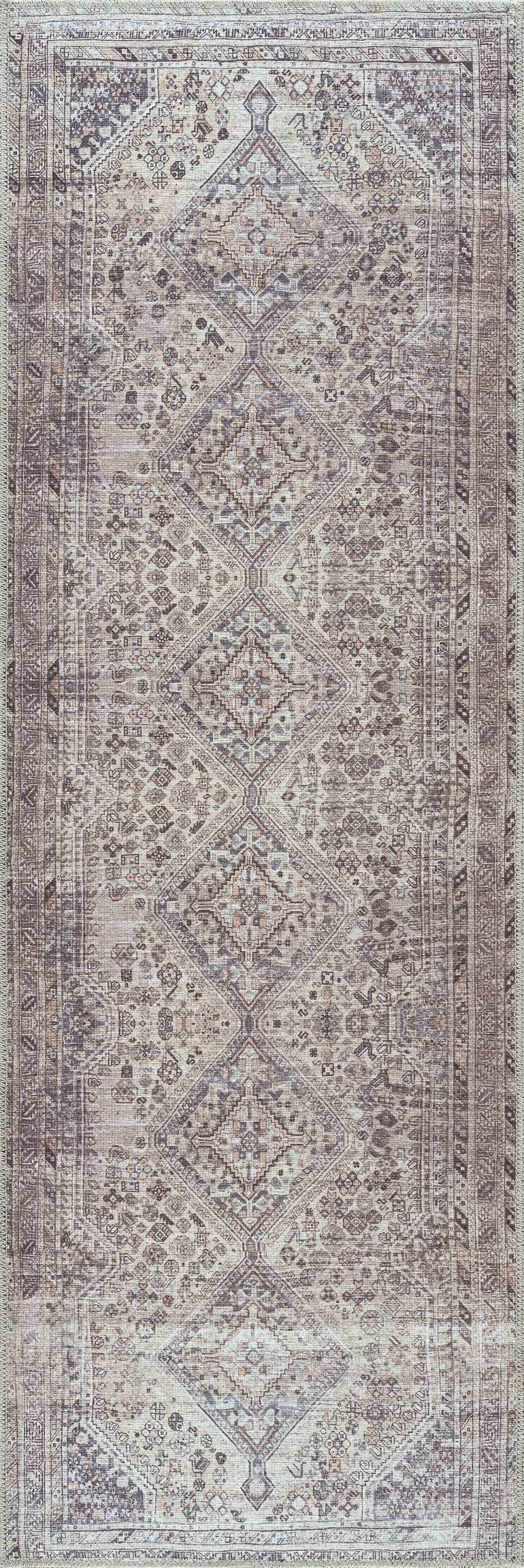 Bela Tan Area Rug  Machine Washable  Traditional Style
