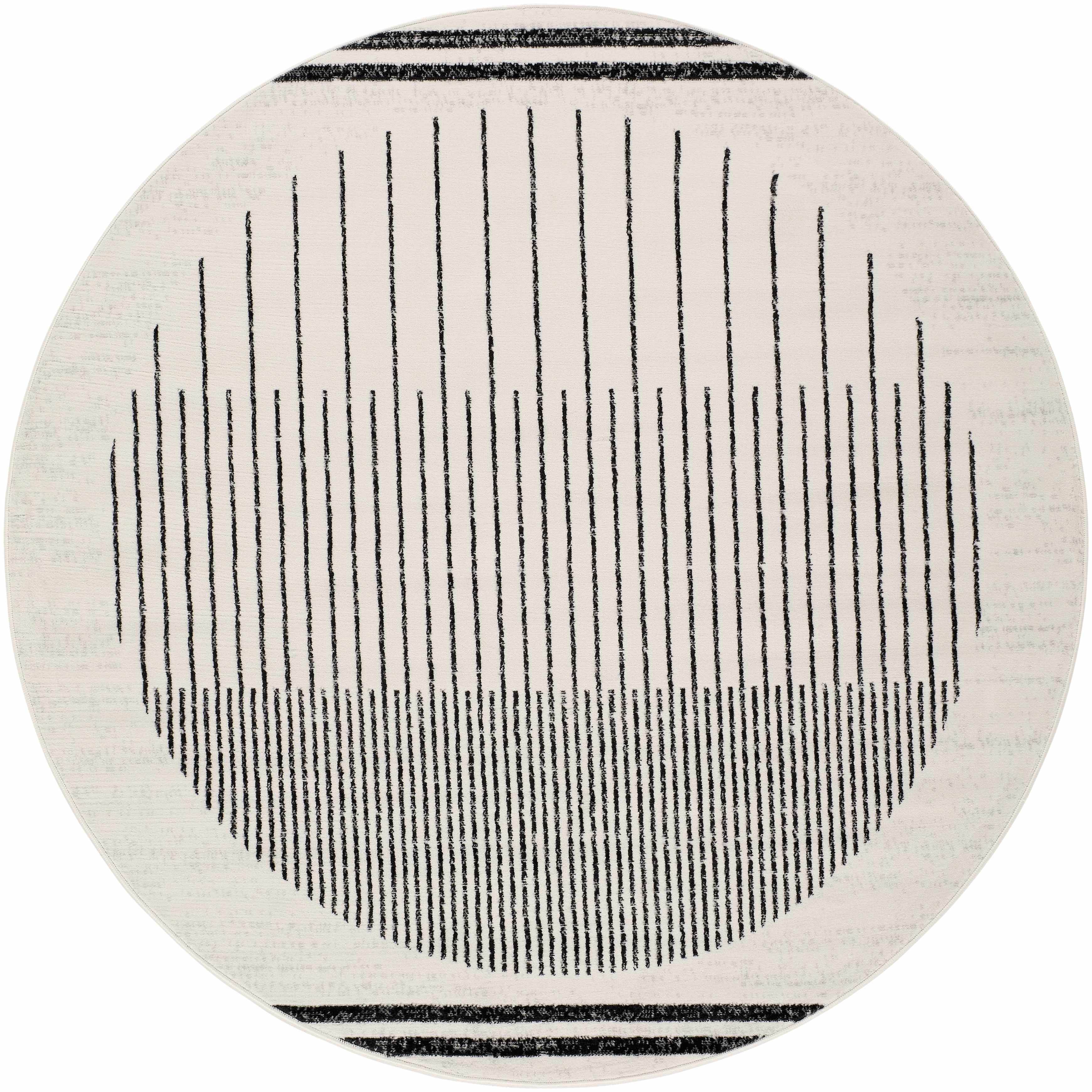 Bento Area Rug  Black & White Striped, Medium Pile