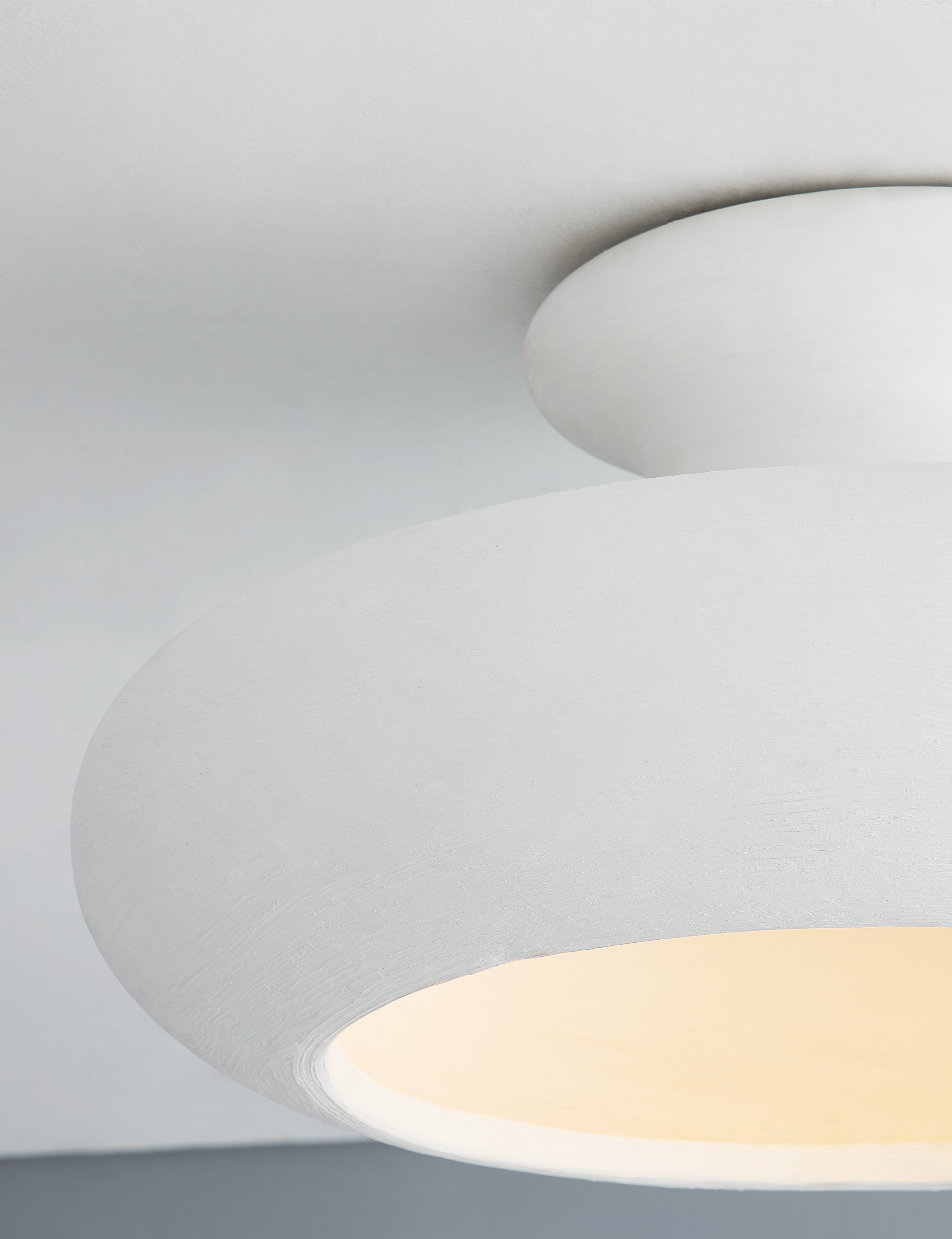 Olea Flush Mount Light | Ceramic Pottery, Textured Finish