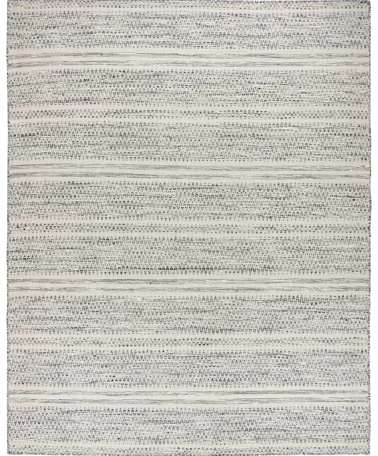 Arabi Wool Area Rug Hand Woven Transitional Black Gray Beige