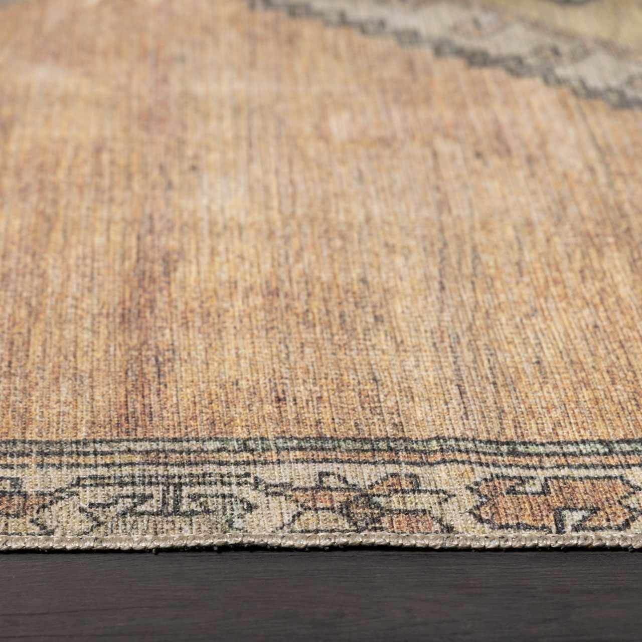 Mirella Area Rug  Machine Washable  Low Pile Chenille-Polyester