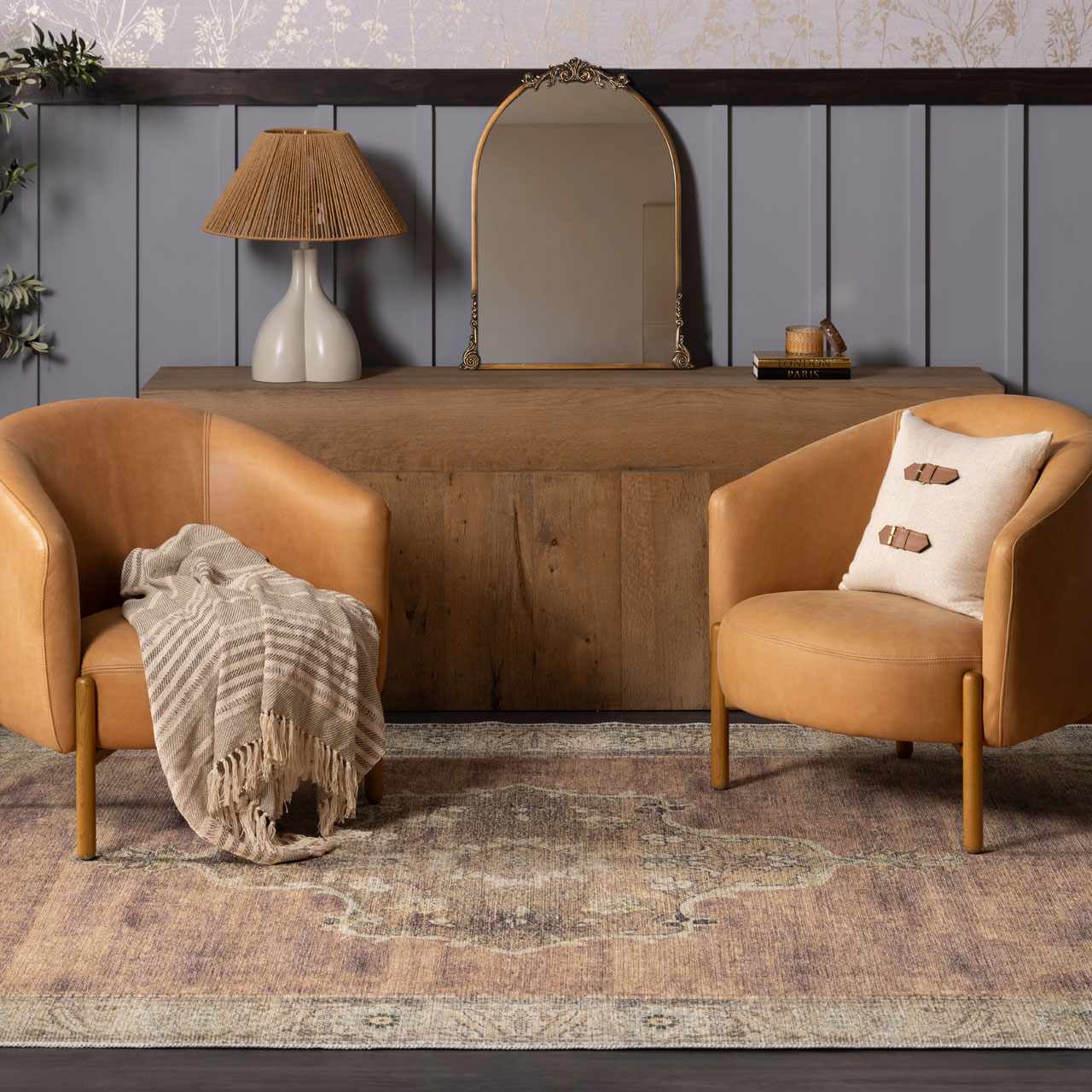 Pavo Washable Area Rug  Machine Woven Chenille-Polyester