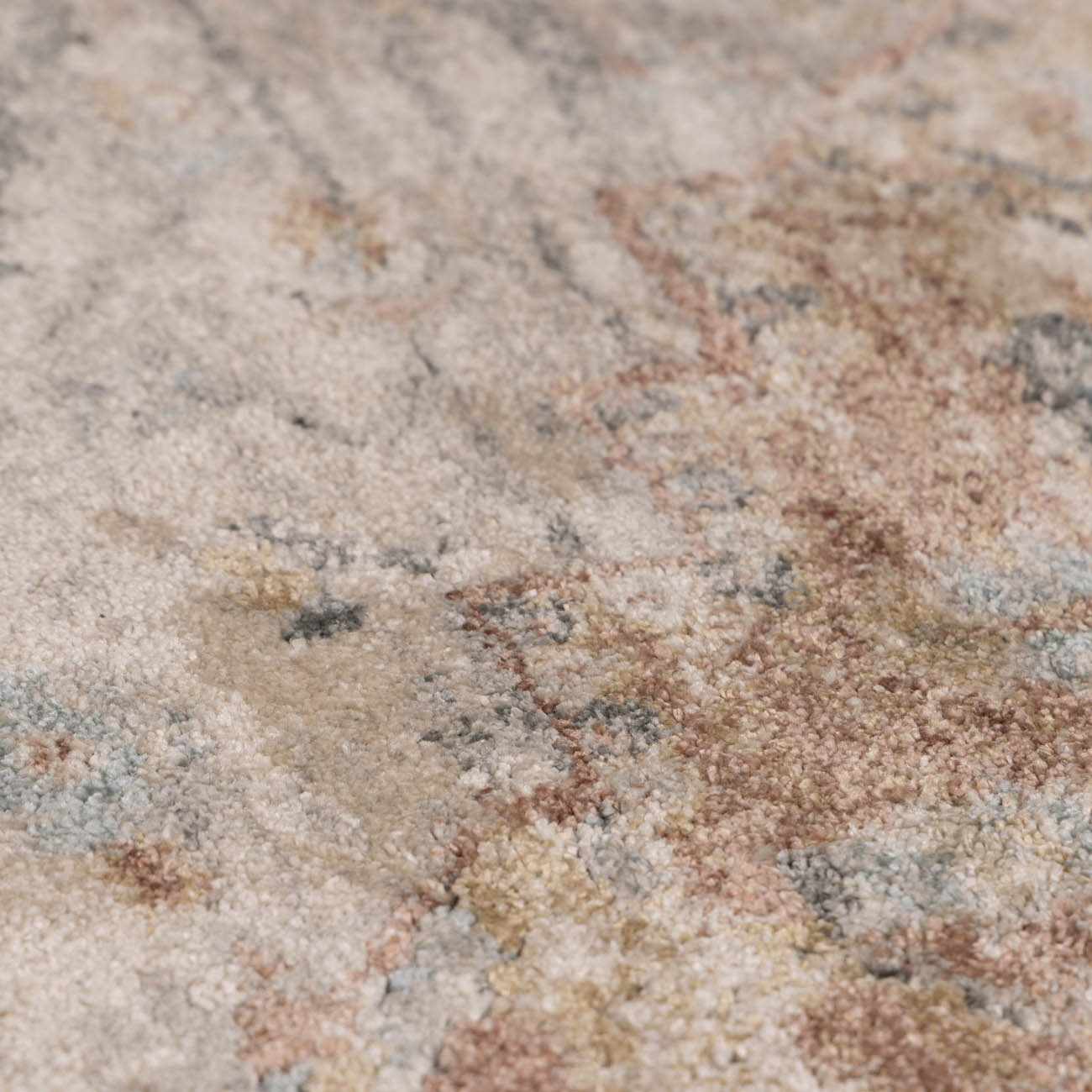 Bela Luxe Rug  High Pile, Machine Woven, Beige & Blue