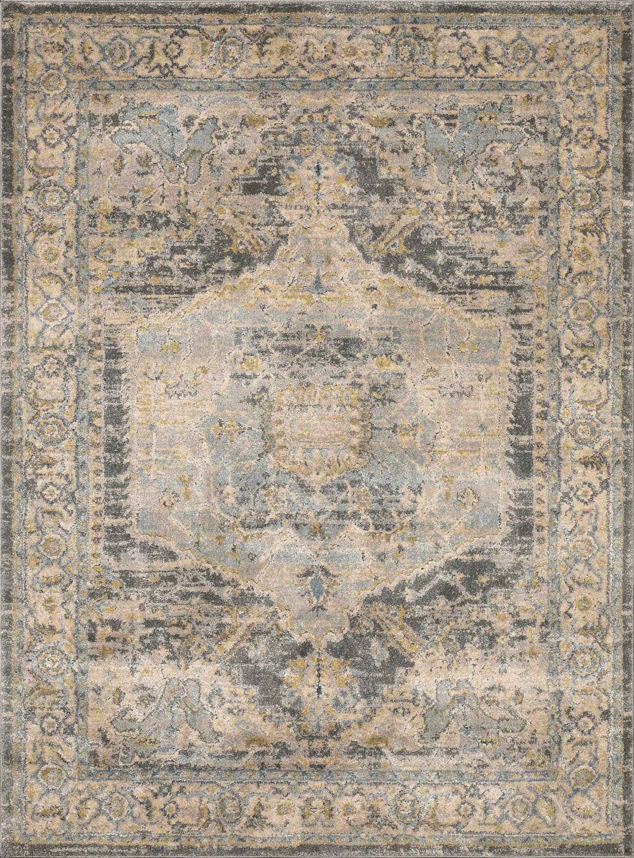 Belo Blue Luxe Rug  High Pile, Machine Woven