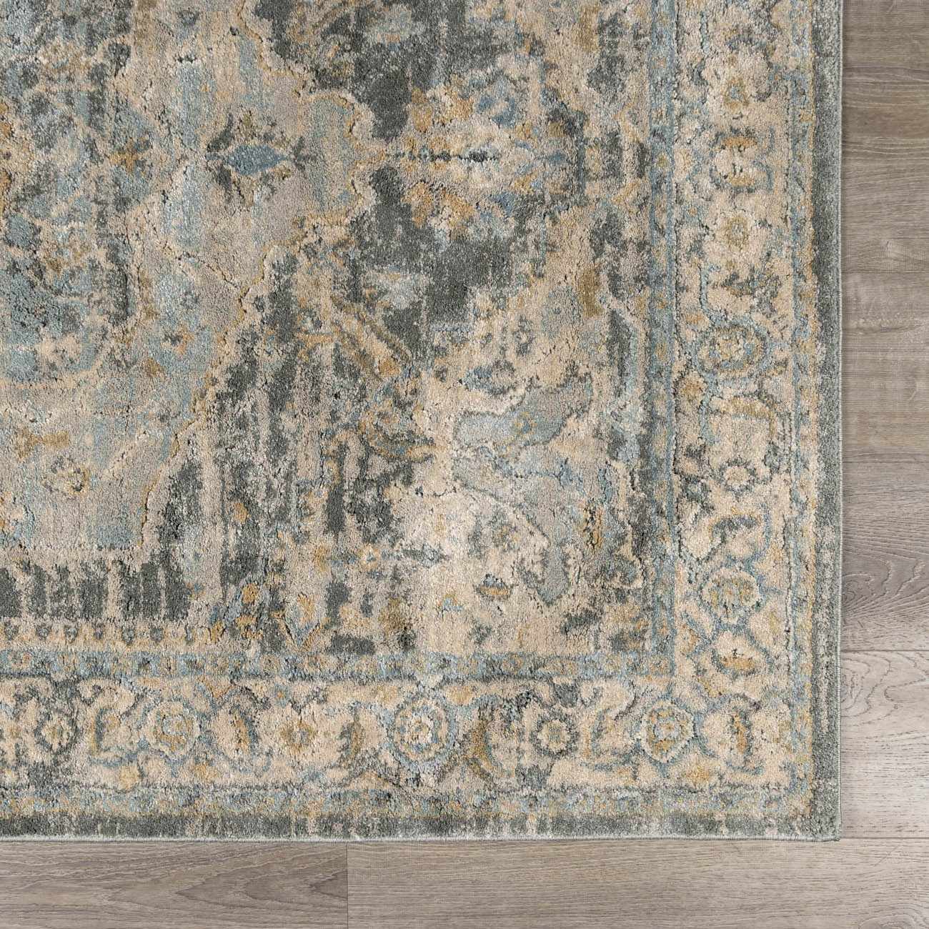 Belo Blue Luxe Rug  High Pile, Machine Woven