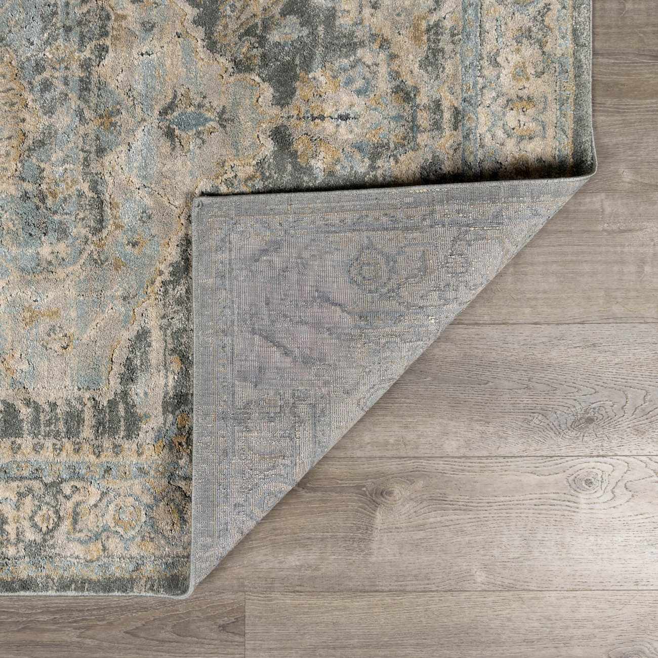 Belo Blue Luxe Rug  High Pile, Machine Woven
