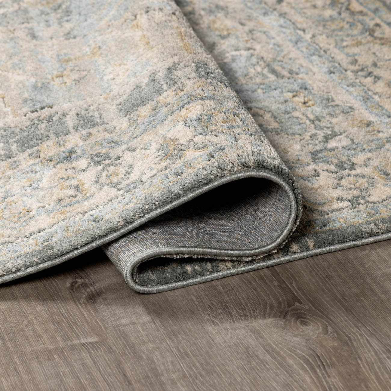 Belo Blue Luxe Rug  High Pile, Machine Woven