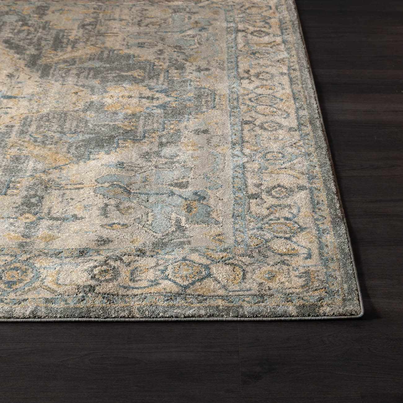 Belo Blue Luxe Rug  High Pile, Machine Woven