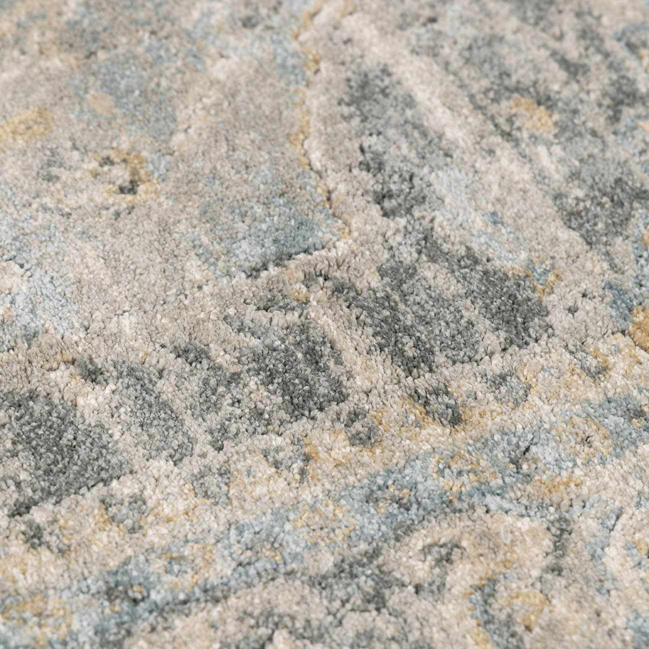 Belo Blue Luxe Rug  High Pile, Machine Woven