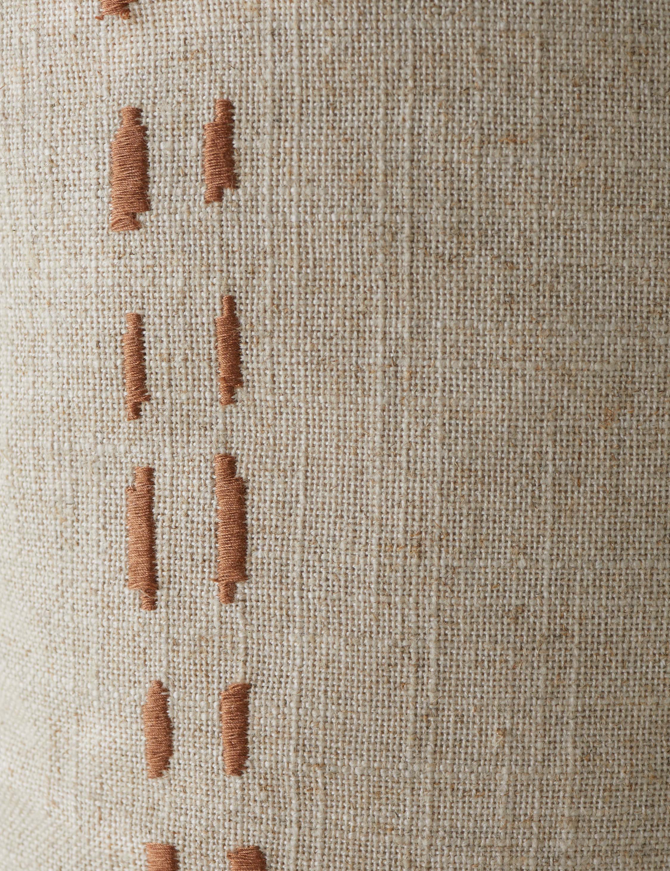 Bento Embroidered Pillow | Linen with Double Stitch Detail