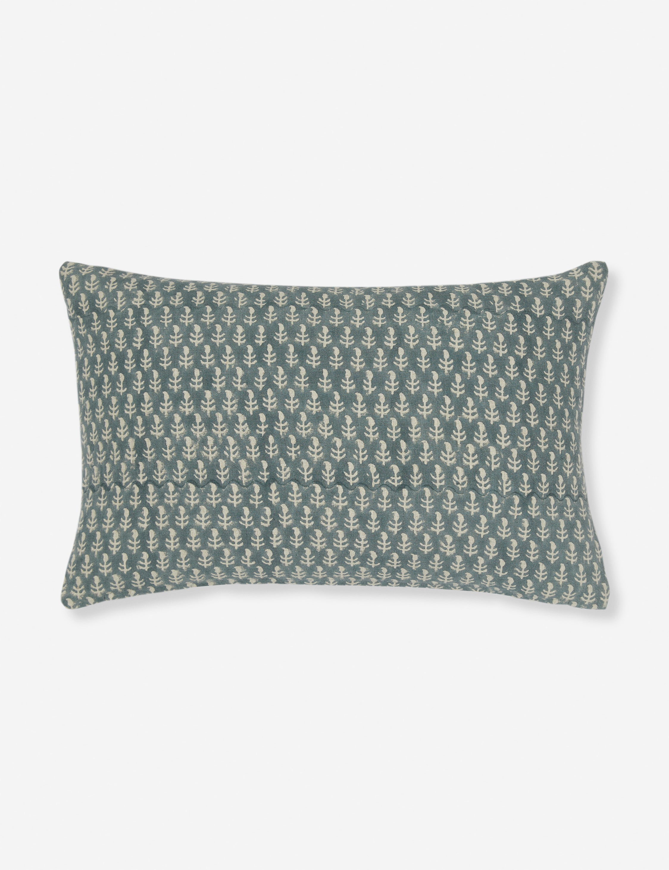 Astra Linen Pillow | Handmade Block Print, Floral Design